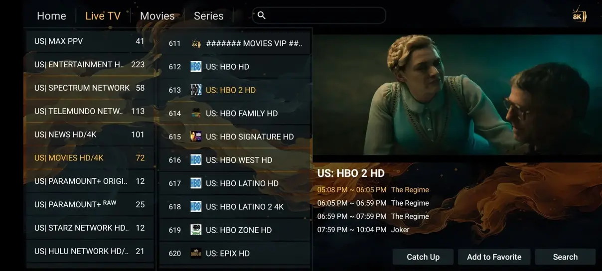 EagleCast TV app interface preview 1