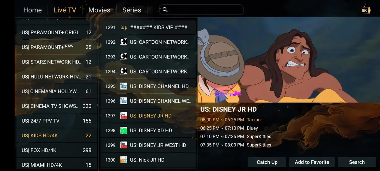 EagleCast TV app interface preview 2