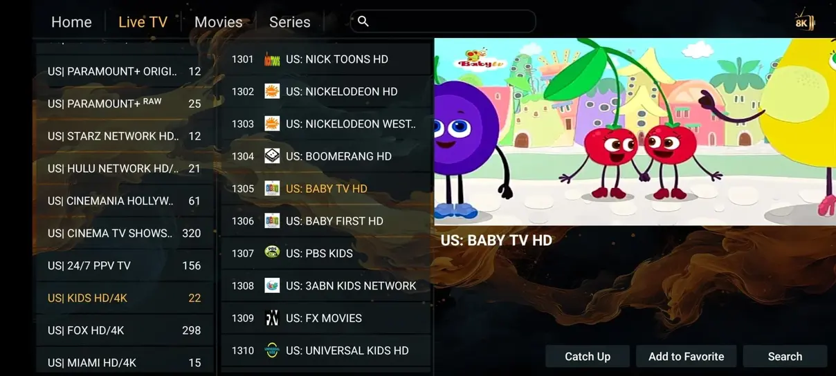 EagleCast TV app interface preview 3