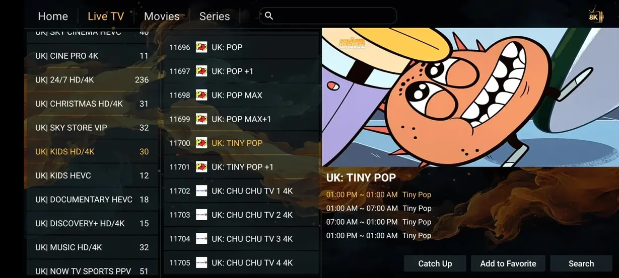 EagleCast TV app interface preview 9