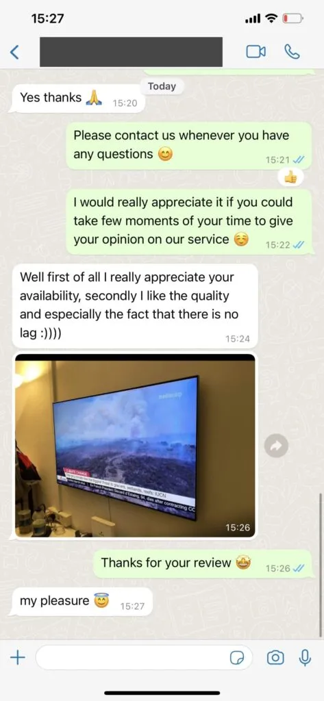 WhatsApp support conversation example 2