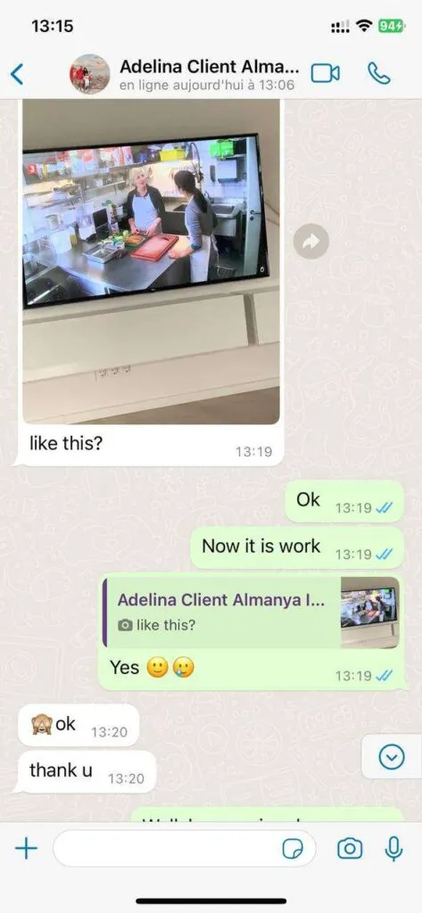 WhatsApp support conversation example 4