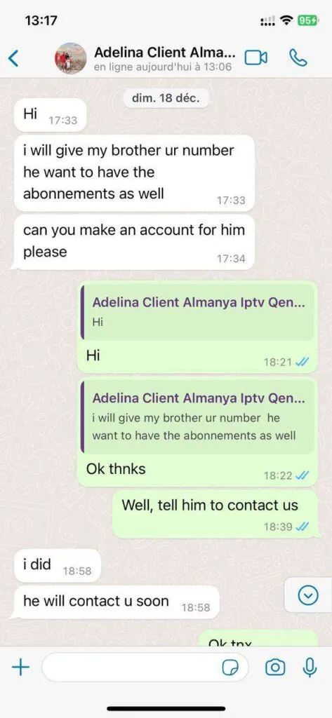 WhatsApp support conversation example 5